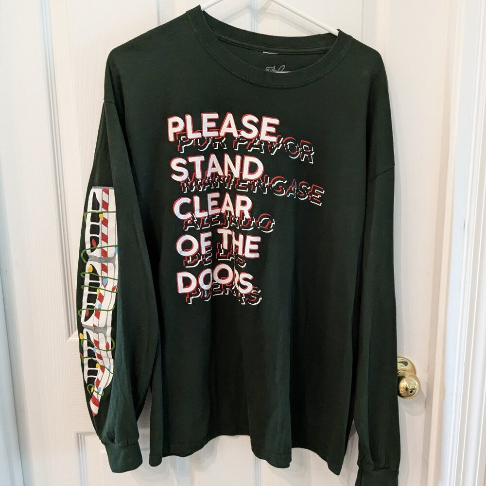 Disney The Lost Bros Monorail "Please Stand Clear of the Doors" Tee Size XL